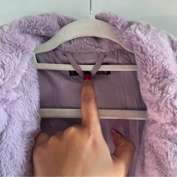 Women's Winter Cropped Faux Fur Bolero Jacket Notch Lapel Collar Dropped Coat - Picture 10 of 16